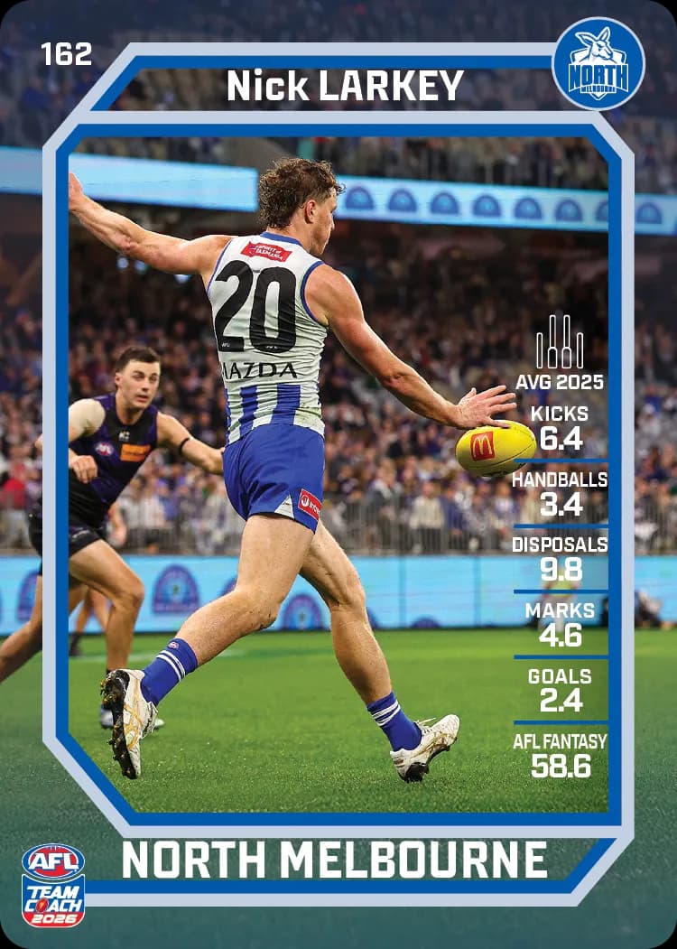2026 Teamcoach AFL Base #162 Nick Larkey