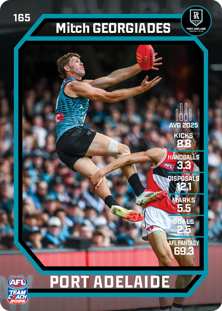 2026 Teamcoach AFL Base #165 Mitch Georgiades