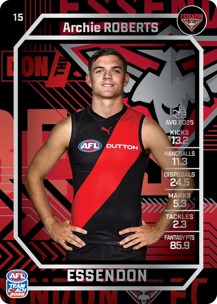 2026 Teamcoach AFL Silver 15 Archie Roberts