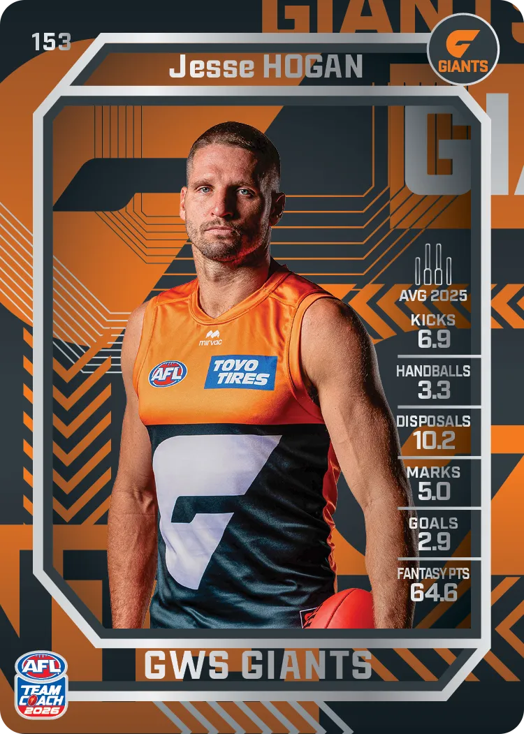 2026 Teamcoach AFL Silver #153 Jesse Hogan