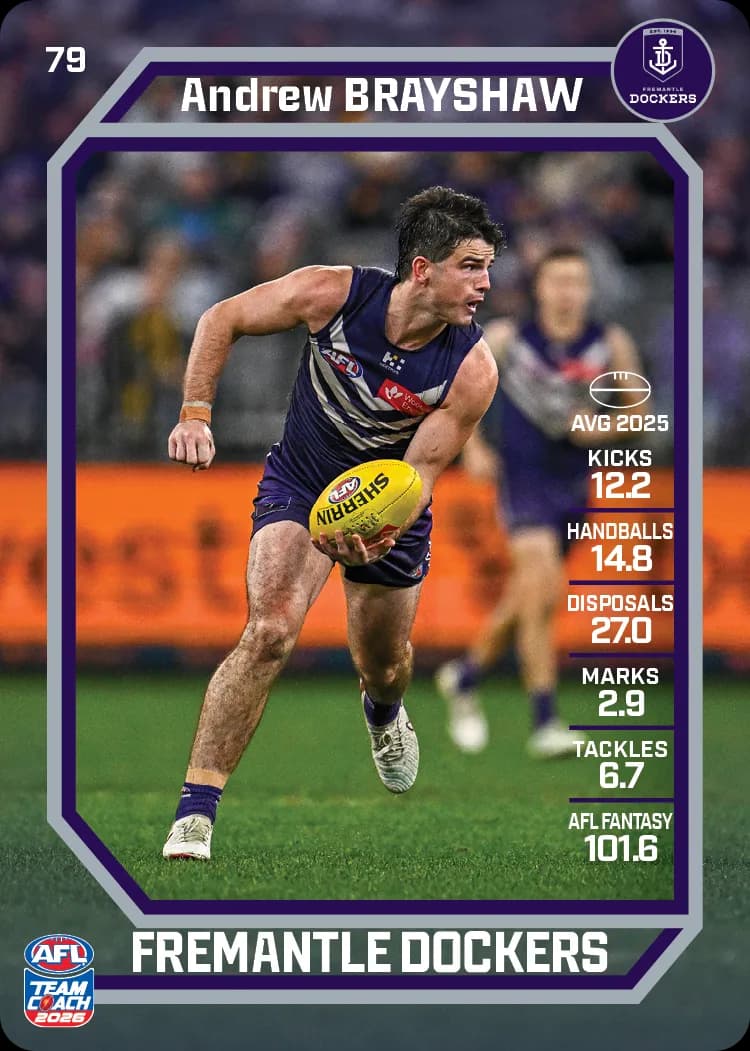 2026 Teamcoach AFL Base #79 Andrew Brayshaw