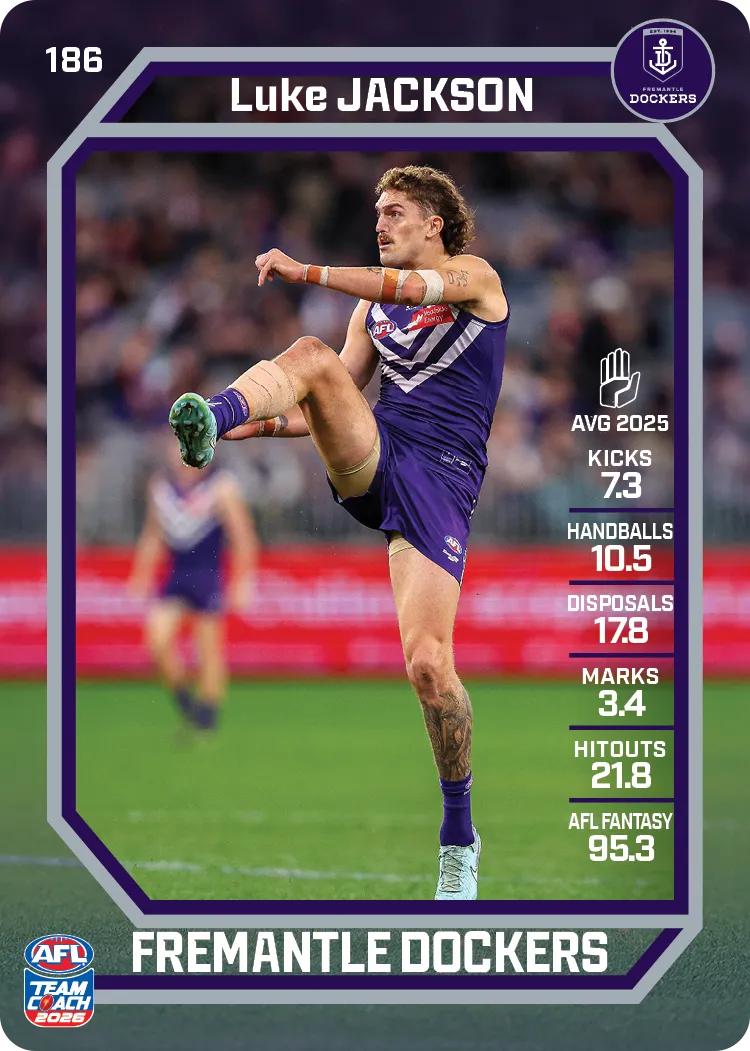 2026 Teamcoach AFL Base #186 Luke Jackson