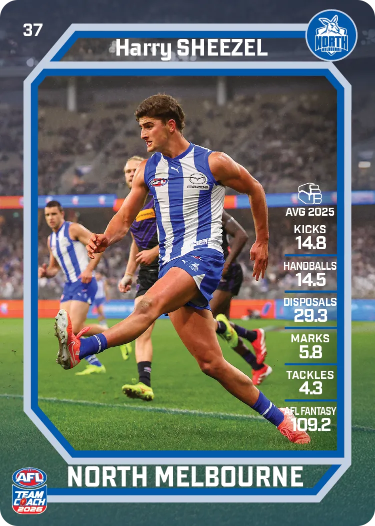 2026 Teamcoach AFL Base #37 Harry Sheezel