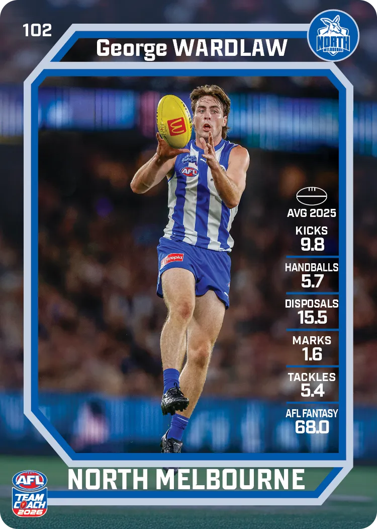 2026 Teamcoach AFL Base #102 George Wardlaw