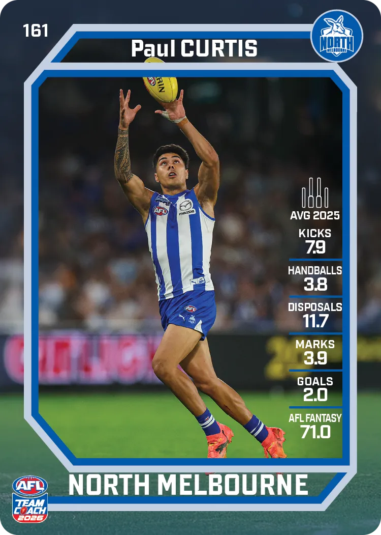2026 Teamcoach AFL Base #161 Paul Curtis