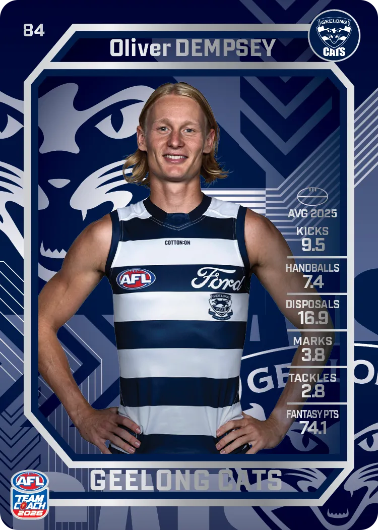2026 Teamcoach AFL Silver #84 Oliver Dempsey