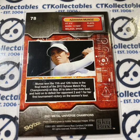 2021 Skybox Metal Universe Champions Azahara Munoz base #78 Golf