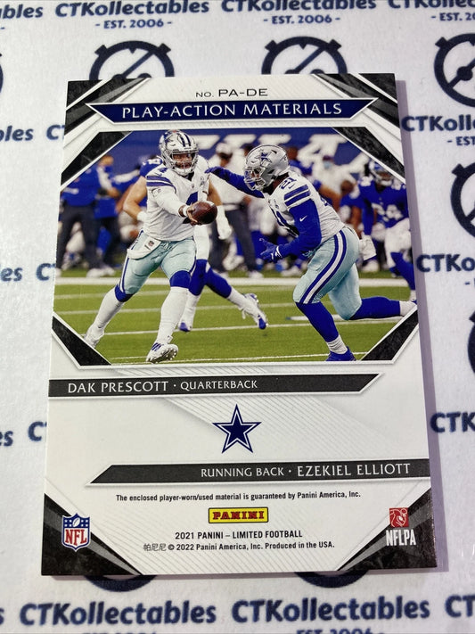 2021 Panini NFL Limited Dak Prescott/Ezekiel Elliot Play-Action Materials #27/75