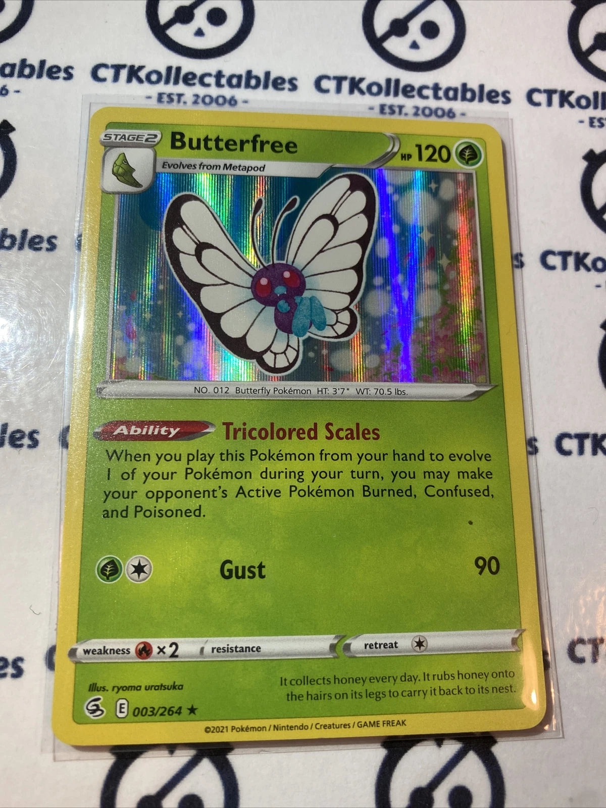 Butterfree Holo Rare #003/264 Fusion Strike Pokemon Card