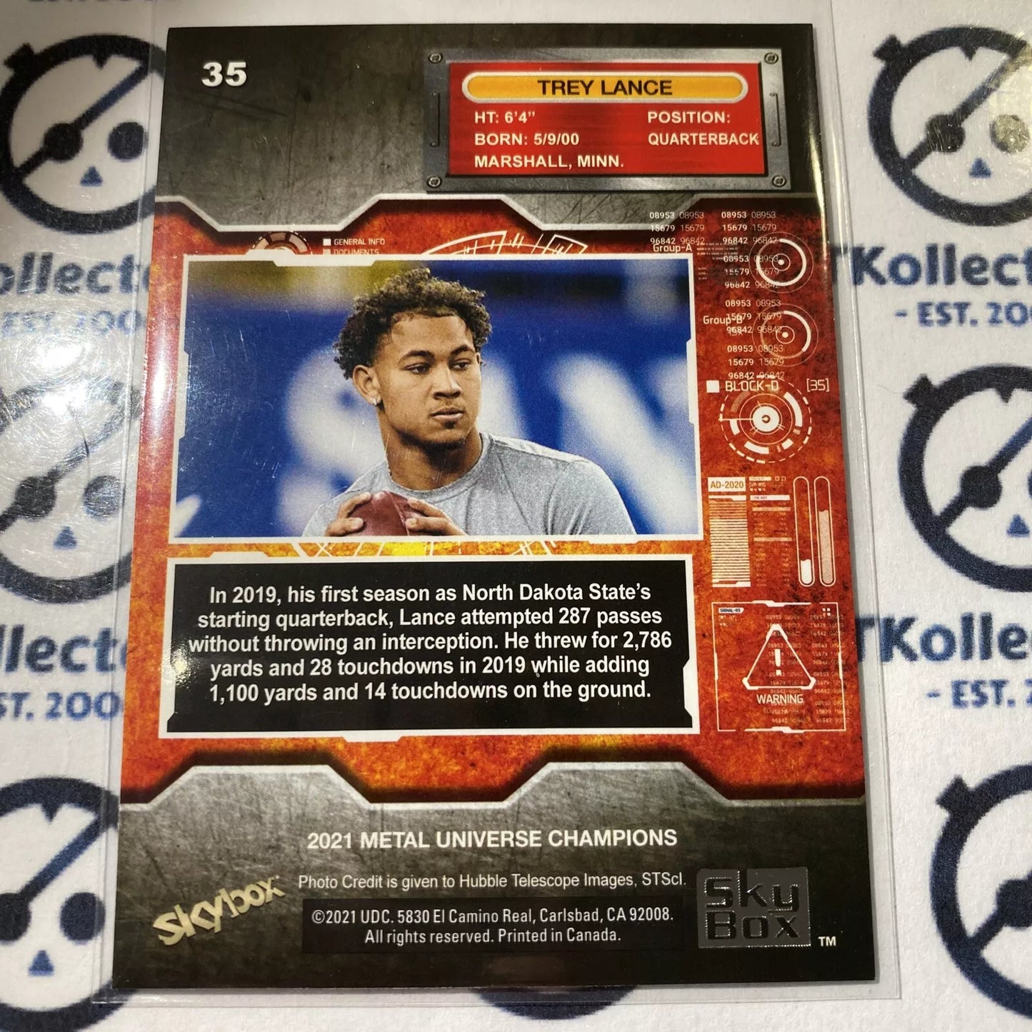 2021 Skybox Metal Universe Champions Trey Lance base #35 49ers