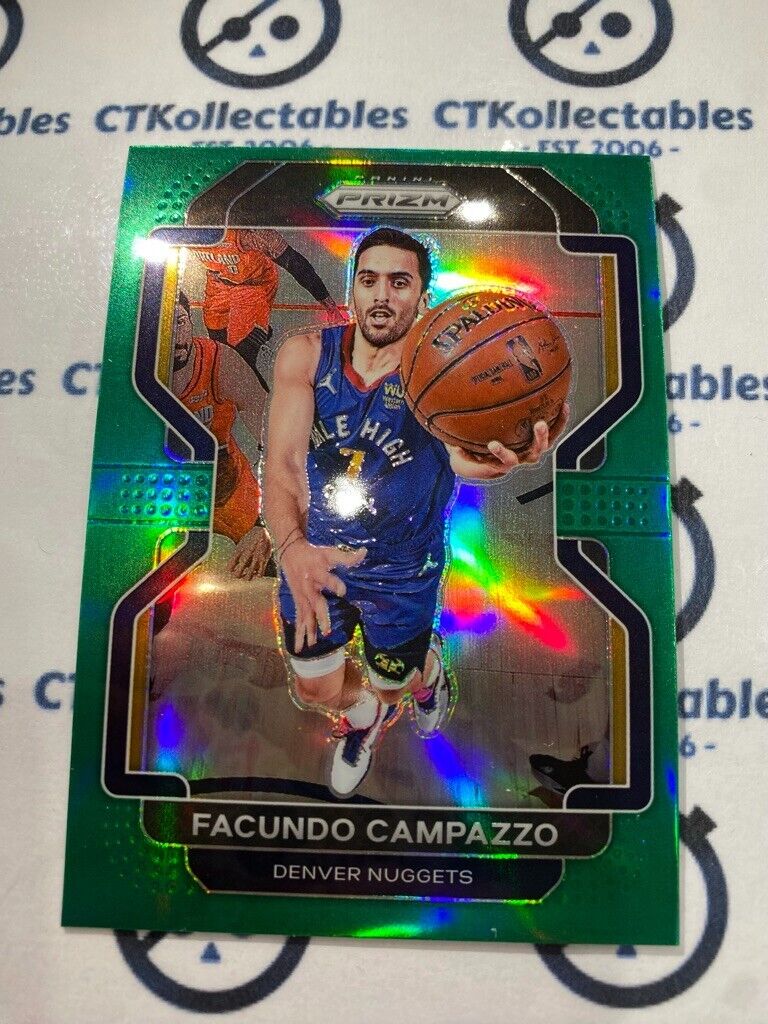 2020-21 NBA Prizm Facundo Campazzo Green Prizm #54 Nuggets