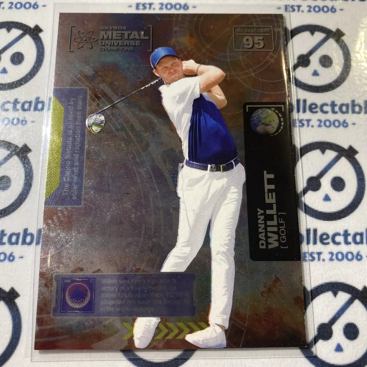 2021 Skybox Metal Universe Champions Danny Willett base #95 Golf