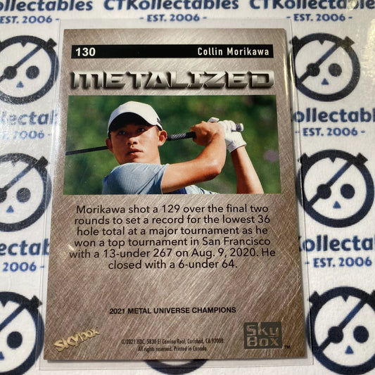 2021 Skybox Metal Universe Champions Collin Morikawa Metalized #130 Golf