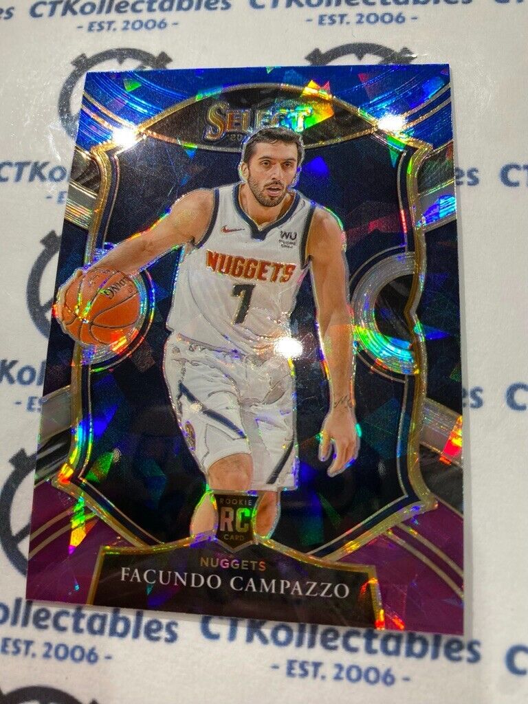 2020-21 Panini NBA Select Facundo Campazzo Blue Purple Ice Prizm #83 Nuggets
