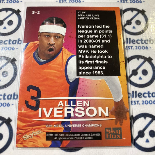 2021 Skybox Metal Universe Champions Allen Iverson Premium #S-2