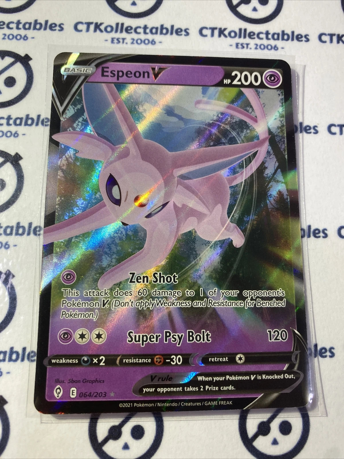 Espeon V #064/203 Ultra Rare Pokémon Card Evolving Skies