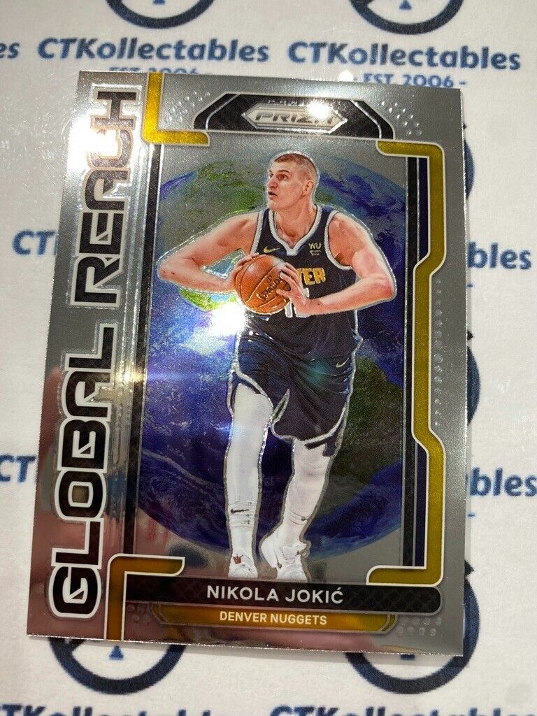 2021-22 NBA Prizm Nikola Jokic Global Reach #3 Nuggets