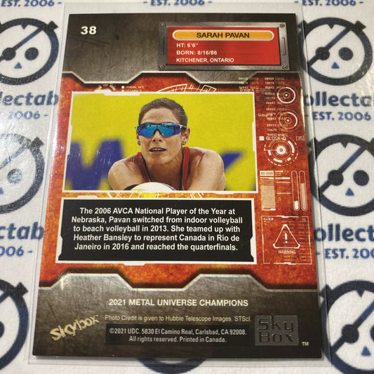 2021 Skybox Metal Universe Champions Sarah Pavan base #38 Volleyball