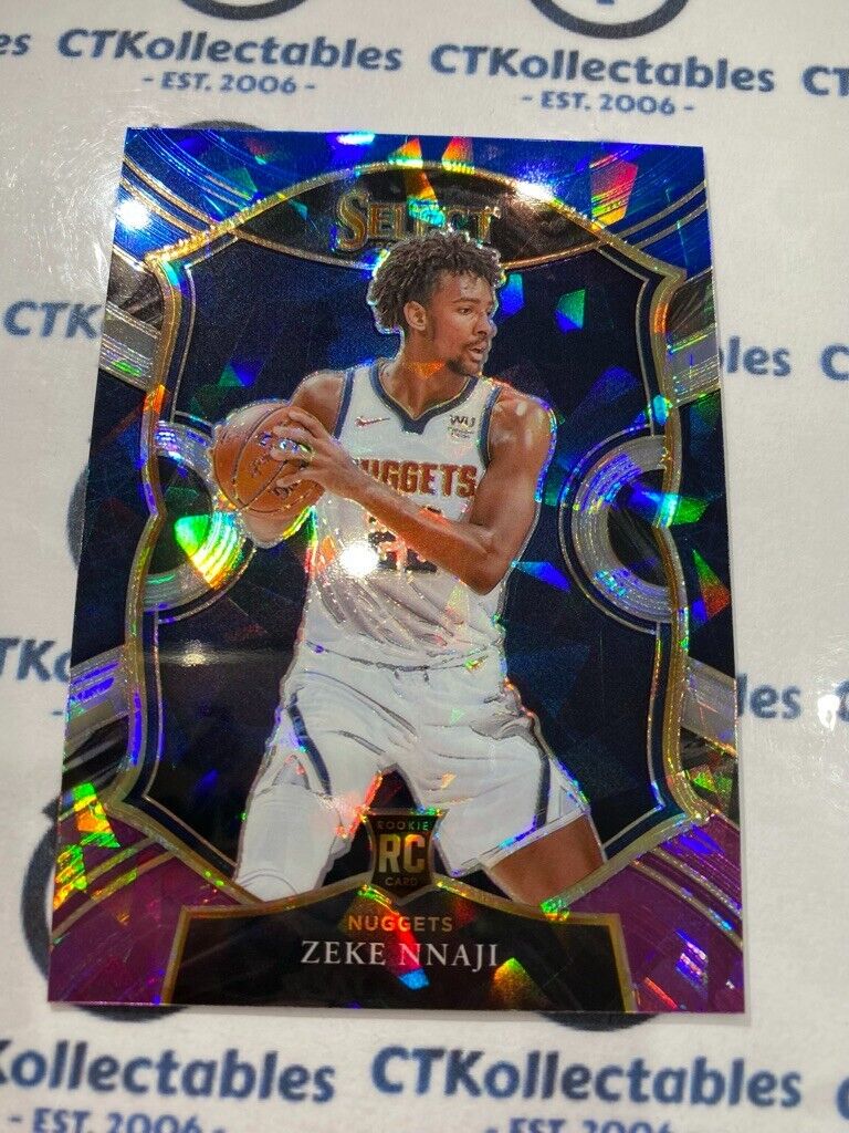 2020-21 Panini NBA Select Zeke Nnaji rookie Blue Purple Ice Prizm #82 Nuggets