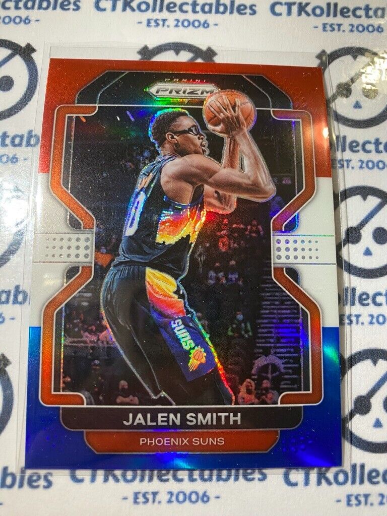 2021-22 Panini NBA Prizm Jalen Smith Red White Blue Prizm #110 Suns
