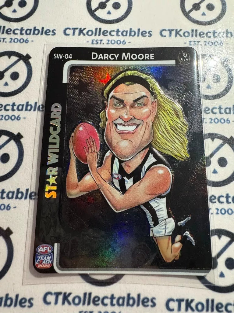 2025 AFL Teamcoach Darcy Moore Star Wildcard SW-04 Magpies