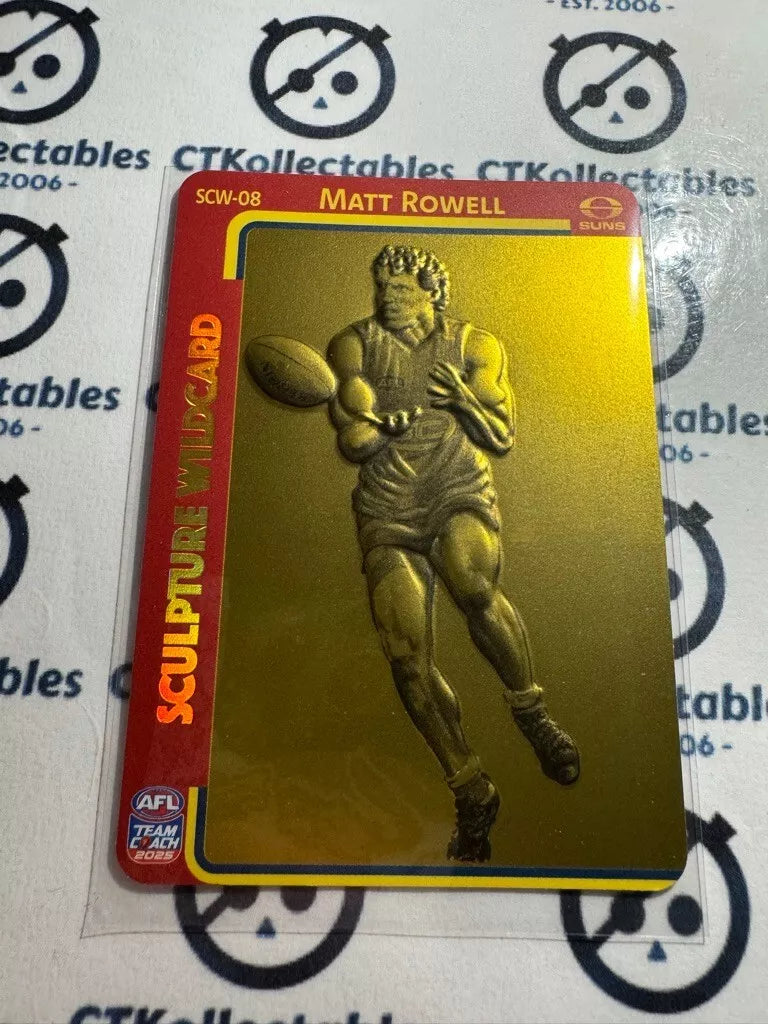 2025 AFL Teamcoach GOLD Sculpture Wildcard Matt Rowell SCW-08 Suns