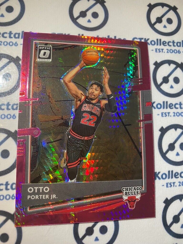 2020-21 NBA Panini Donruss Optic Otto Porter Jr. Pink Hyper Prizm #80 Bulls