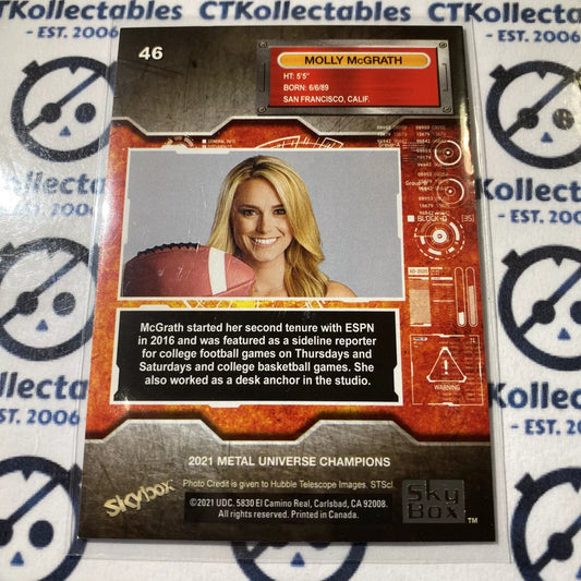2021 Skybox Metal Universe Champions Molly McGrath base #46 Media Personality