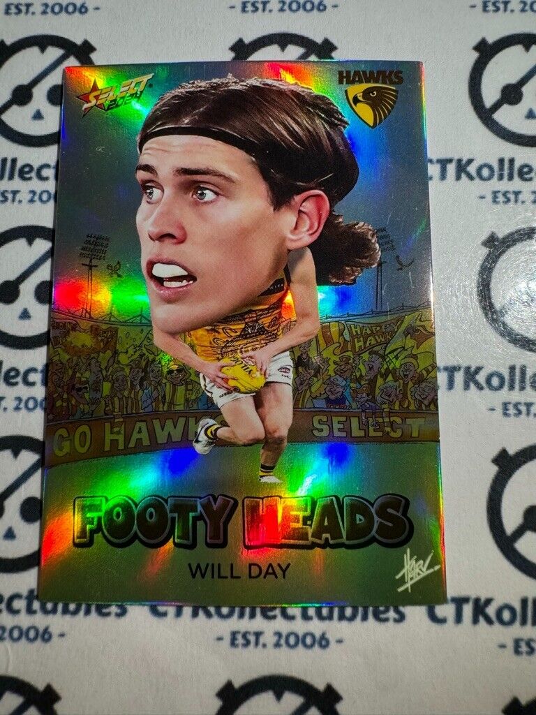 2024 AFL Footy Stars Footy Heads - FH47 Will Day Hawks