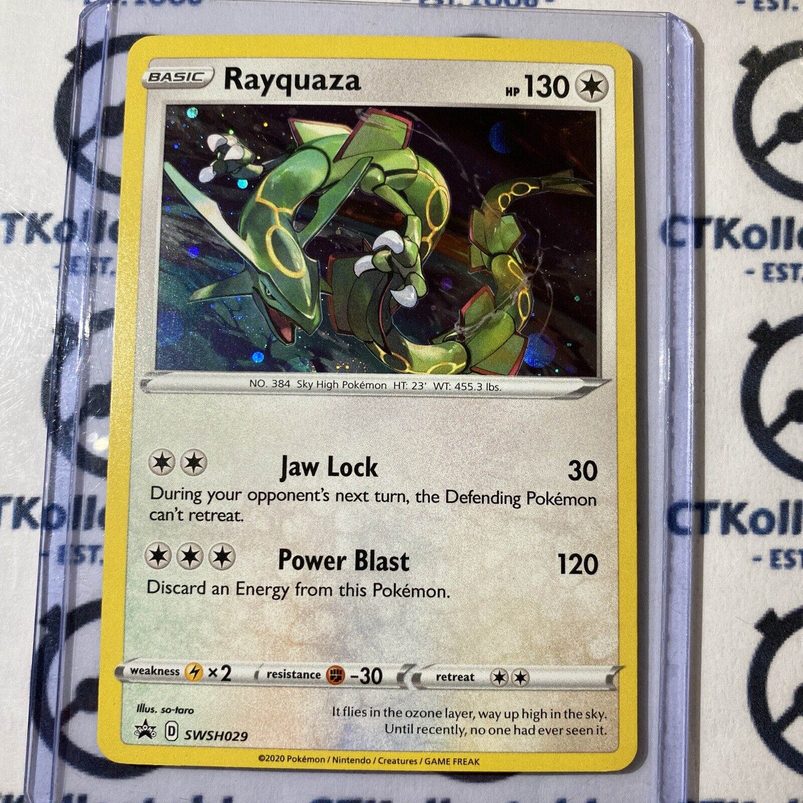 Promo Rayquaza Holo Rare SWSH029 Sword & Shield Pokemon card CTKollectables Promo Rayquaza Holo Rare SWSH029 Sword & Shield Pokemon card CTKollectables
