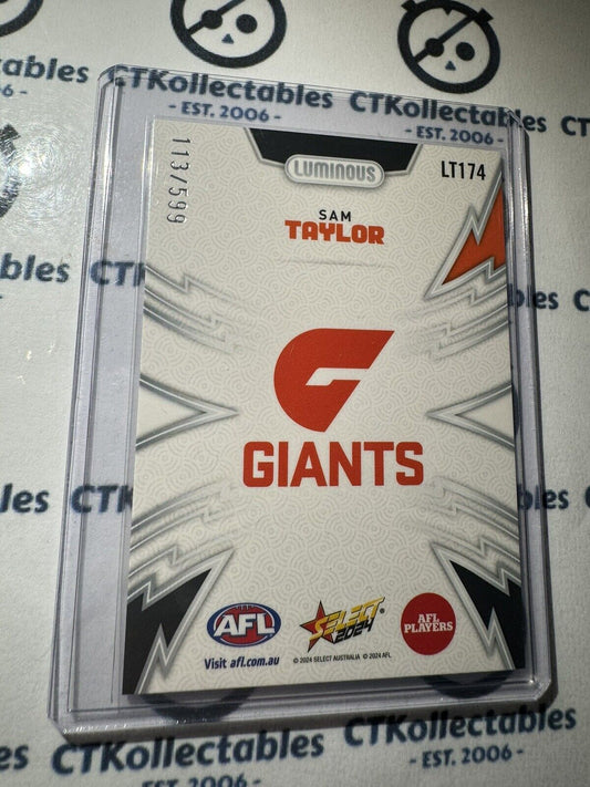 2024 AFL Footy Stars Thunderbolt LT174 Sam Taylor #113/599 GWS