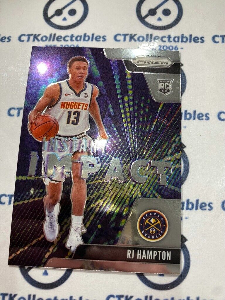 2020-21 NBA Prizm Rj Hampton Instant Impact rookie card RC #10 Nuggets
