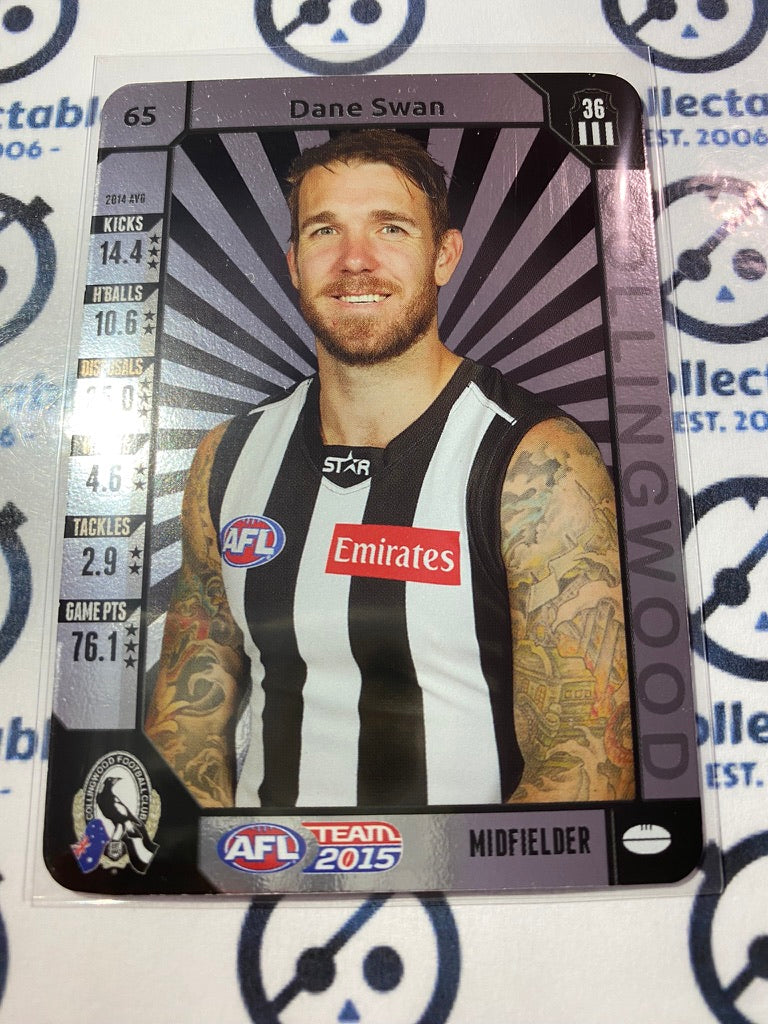 2015 AFL Teamcoach Silver #65 Dane Swan Magpies