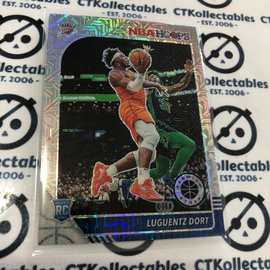2019-20 NBA Hoops Premium Luguentz Dort Mojo Prizm RC #213