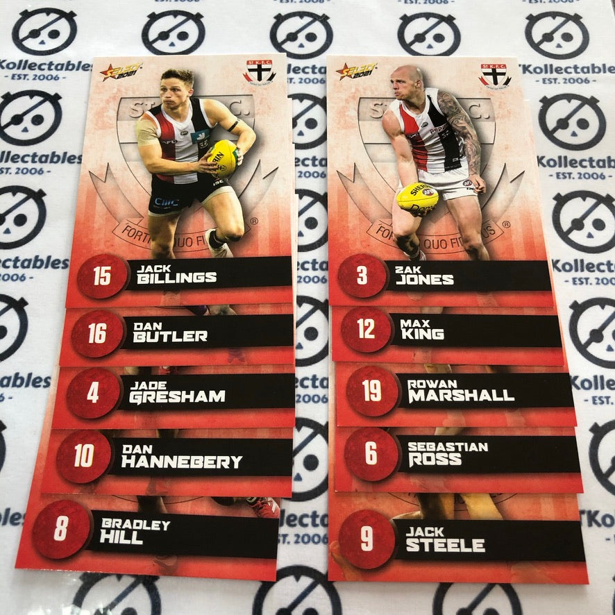 2021 AFL Footy Stars St. Kilda Saints 10 team Set