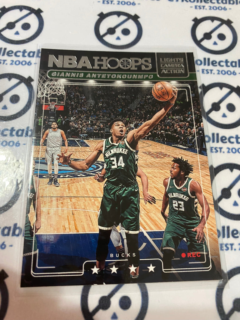 2018-19 PANINI Hoops Giannis Antetokounmpo Lights Camera Action #LCA-4