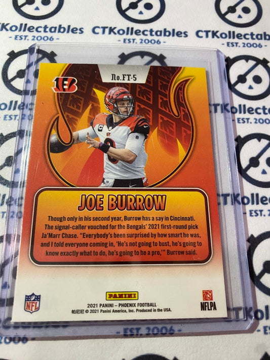 2021 NFL Panini Phoenix Joe Burrow Flame Throwers Silver #FT-5 Bengals