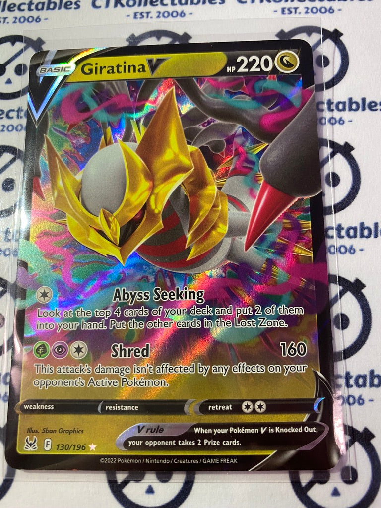 Giratina V #130/196 2022 Sword & Shield Lost Origin Pokemon Card