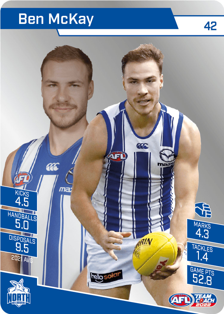 2022 AFL Teamcoach Silver Parallel #42 Ben Mckay