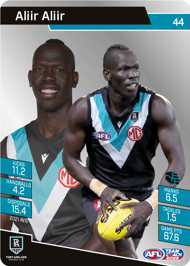 2022 AFL Teamcoach Silver Parallel #44 Aliir Aliir