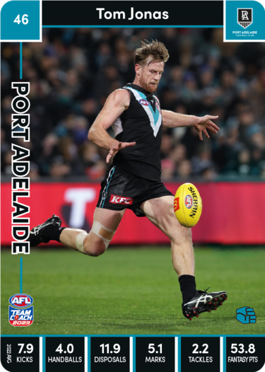 2023 AFL Teamcoach Base Card-#46 Tom Jonas Port