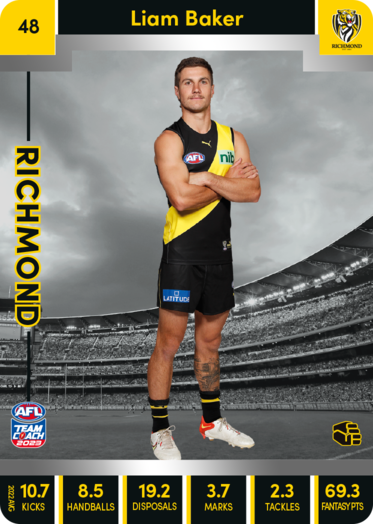 2023 AFL Teamcoach Silver Card #48 Liam Baker