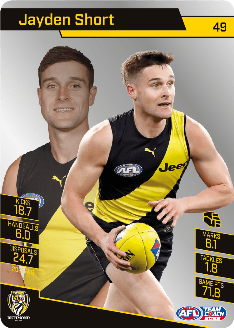 2022 AFL Teamcoach Silver Parallel #49 Jayden Short