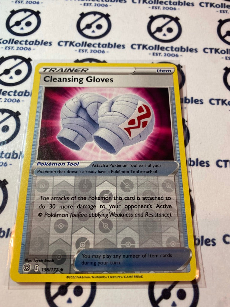 Cleansing Gloves #136/172 Reverse Holo Pokémon Card Brilliant Stars