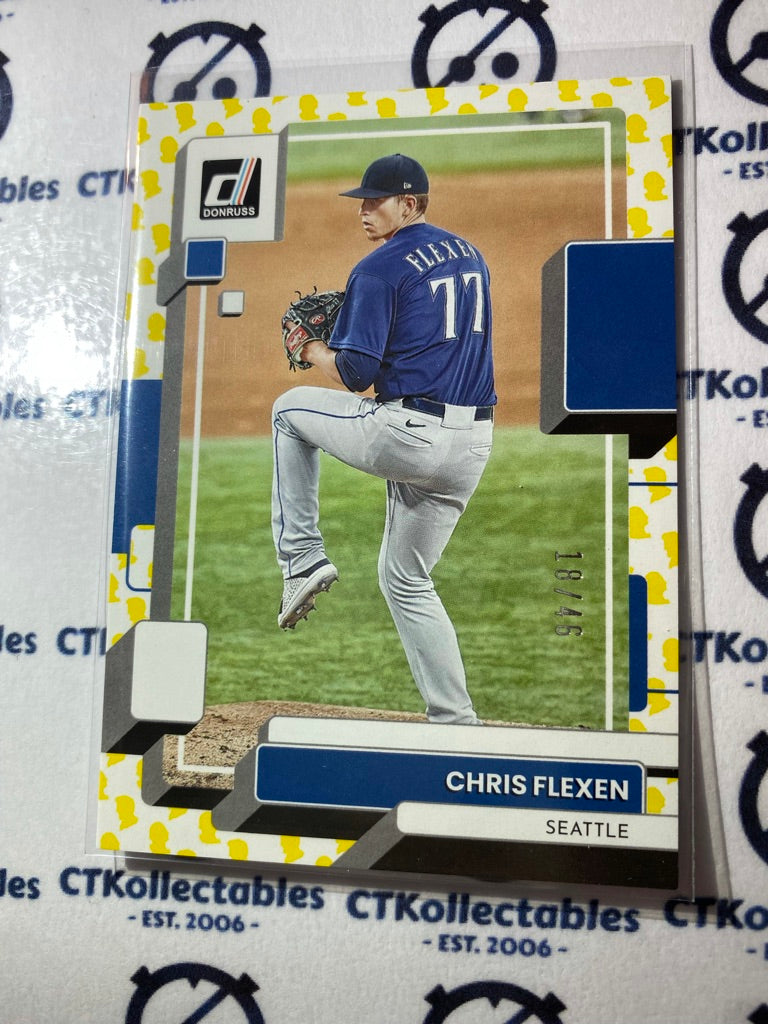 2022 Panini Donruss Baseball Chris Flexen Presidential Parallel #18/46 Seattle