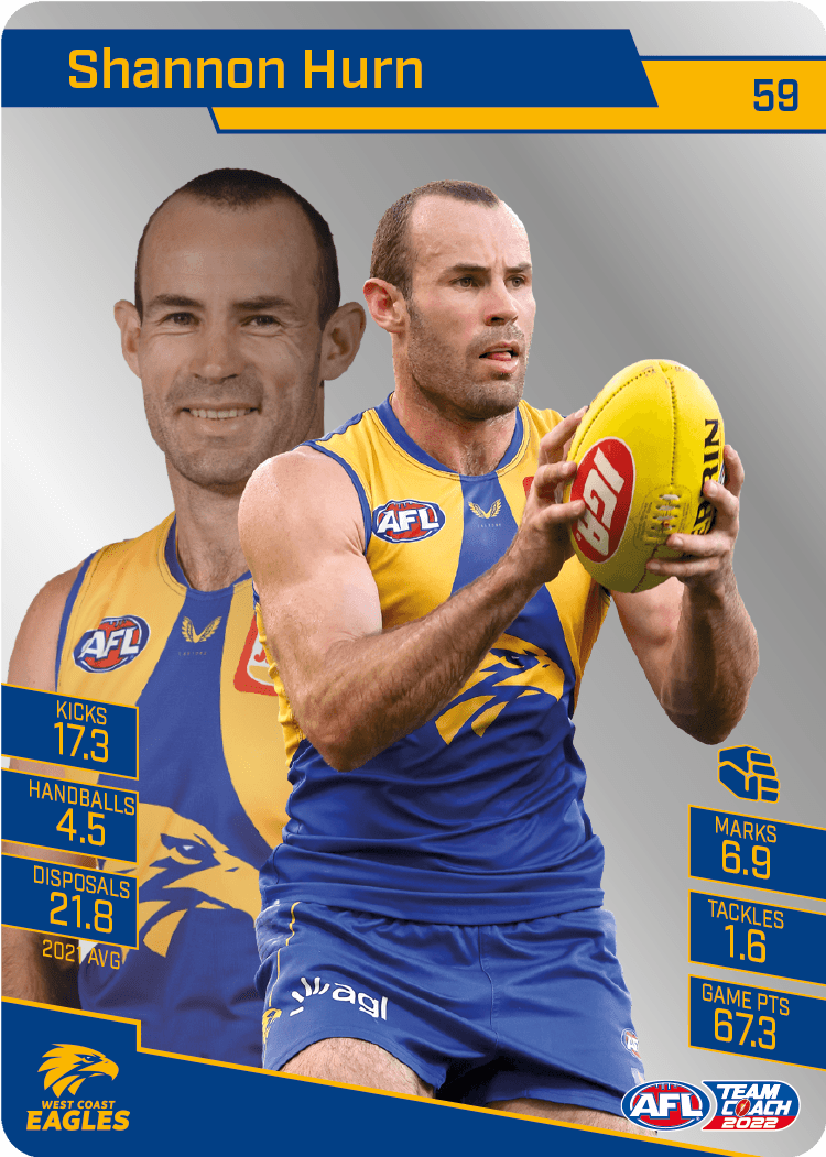 2022 AFL Teamcoach Silver Parallel #59 Shannon Hurn