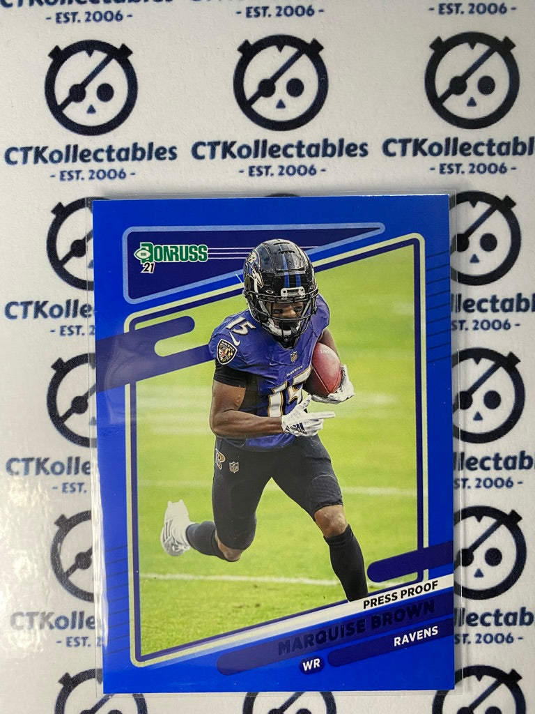 2021 NFL Donruss Press Proof Blue Marquise Brown #241 Ravens
