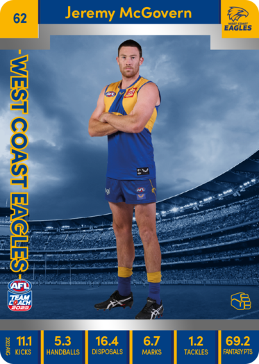 2023 AFL Teamcoach Silver Card #62 Jeremy McGovern