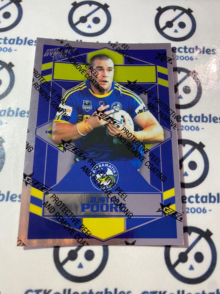 2012 NRL Select Dynasty Silver Parallel #SP121 Justin Poore Eels