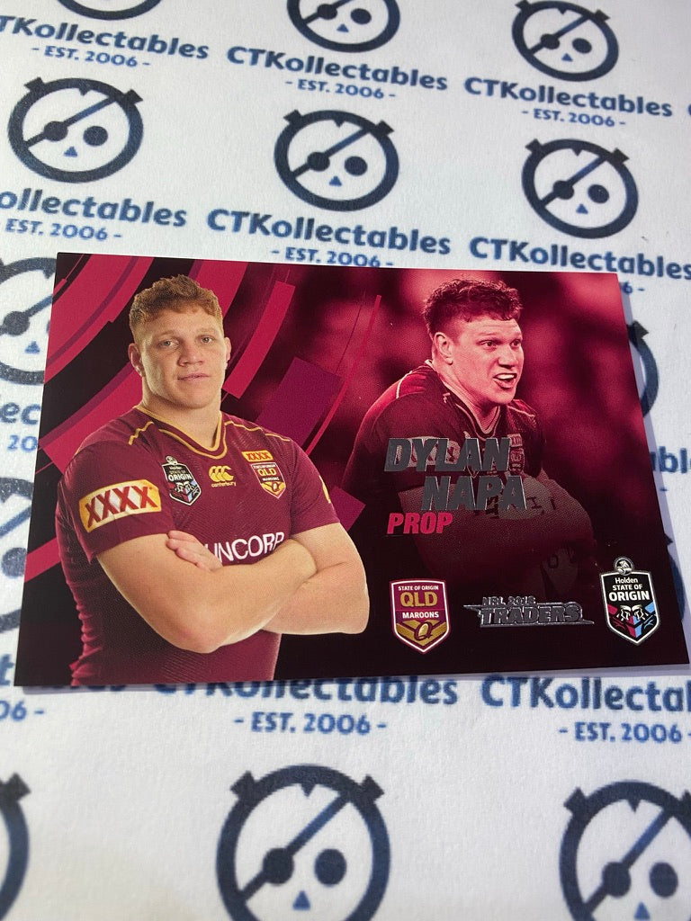 2018 NRL Traders State Of Origin Stars Dylan Napa SOO 35/45 QLD